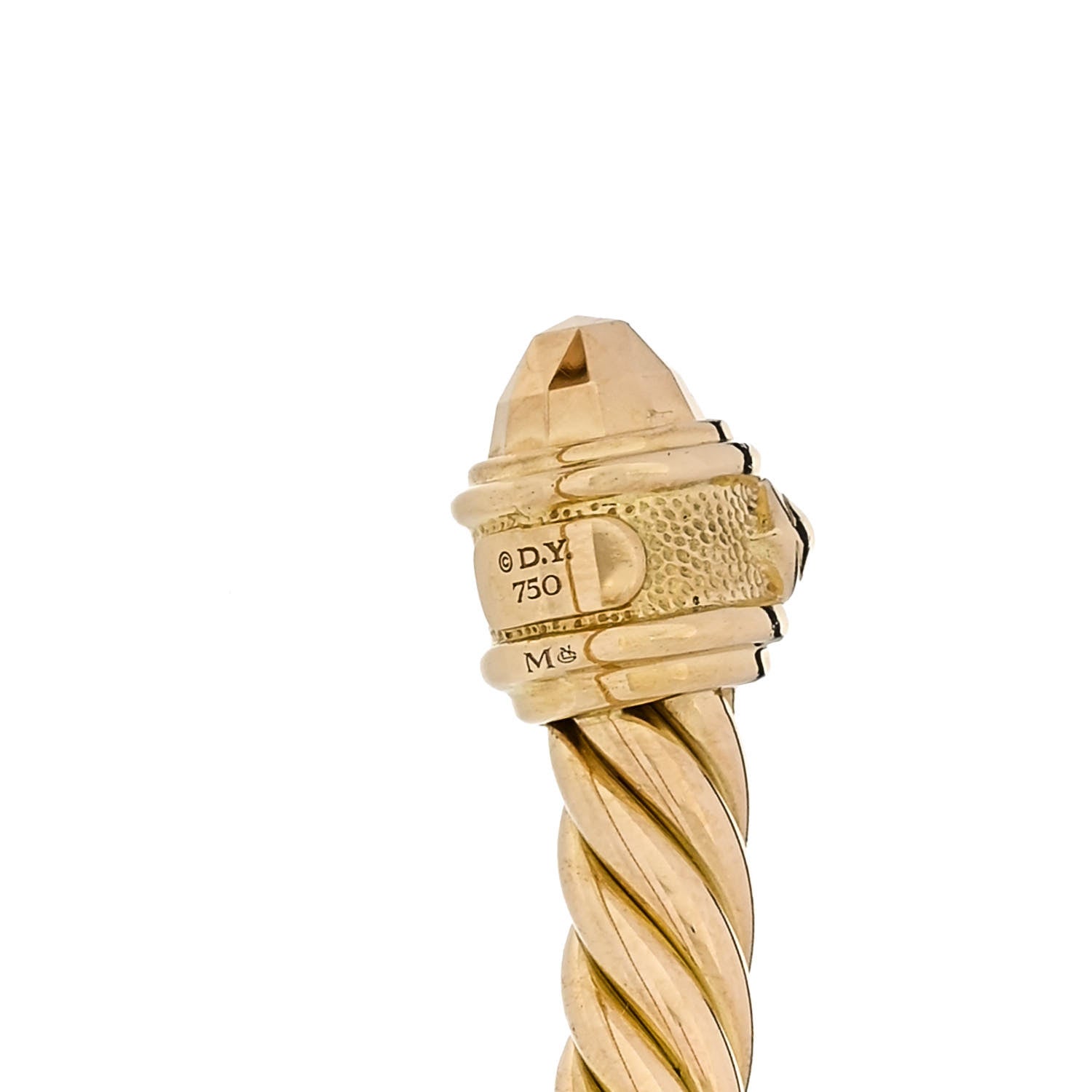 David Yurman 18K Yellow Gold 5mm Cable Renaissance Bracelet 4 of 4
