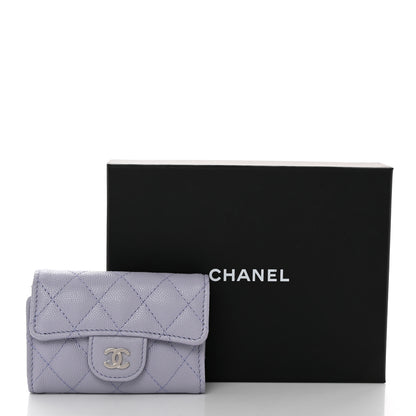 Chanel Caviar Quilted Classic 4 Key Holder Wallet Light Purple 9 of 9