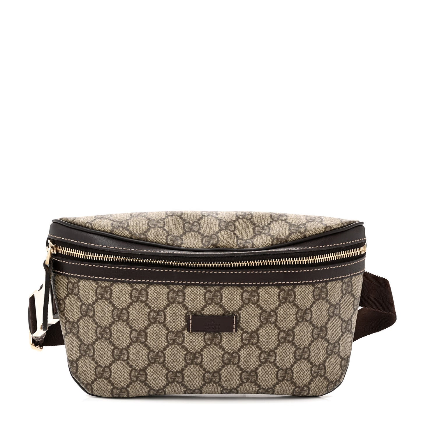 GG Supreme Monogram Belt Bag Dark Brown