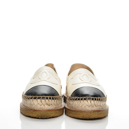 Chanel Lambskin CC Espadrilles 37 Ivory Black 2 of 7