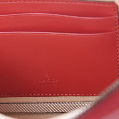 Gucci Calfskin Matelasse Mini GG Marmont Chain Crossbody Bag Hibiscus Red 5 of 8