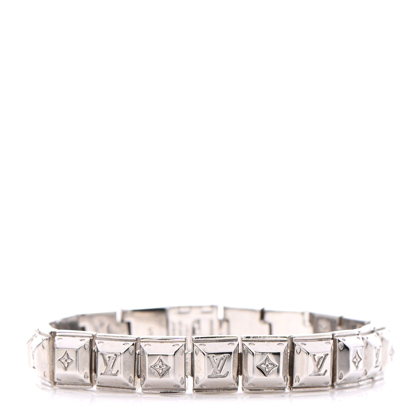 Palladium Monogram Nanogram Tennis Bracelet S Silver