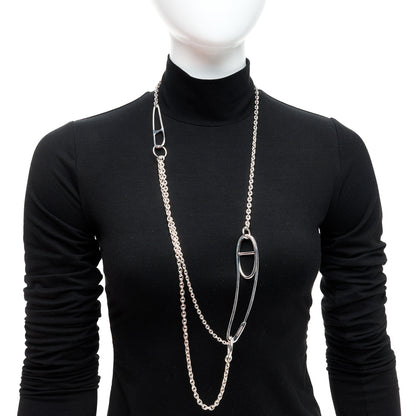 Hermes Sterling Silver Chaine d'Ancre Punk Long Necklace 2 of 5