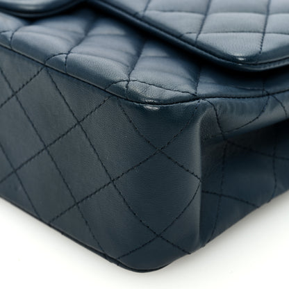 Chanel Lambskin Quilted Medium Double Flap Blue 10 of 10