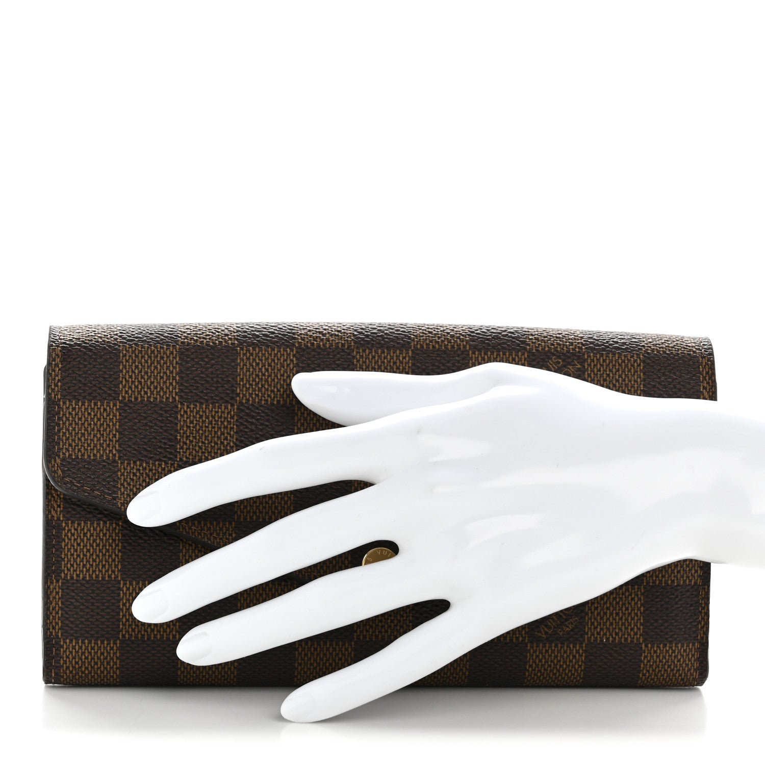 Louis Vuitton Damier Ebene Sarah Wallet NM 2 of 10