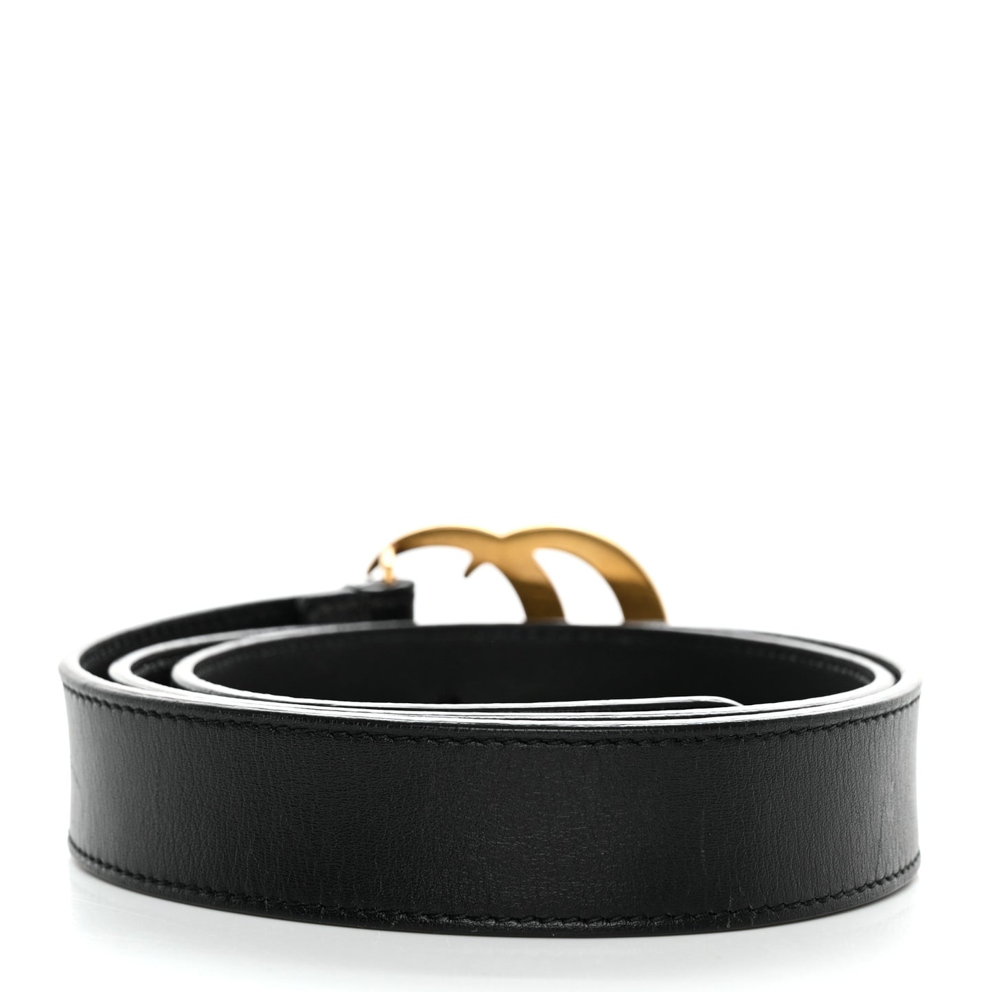 Moon Calfskin Double G 30mm Belt 85 34 Black