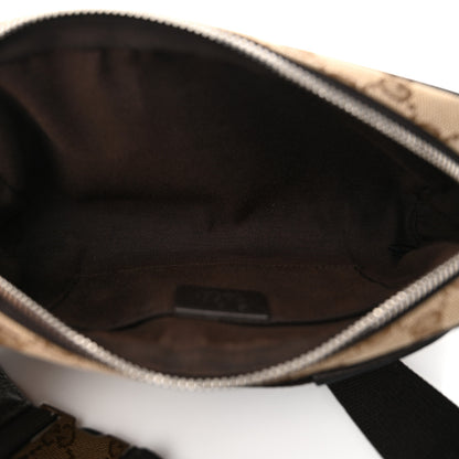 Gucci Monogram Dollar Calfskin Belt Bag Beige Ebony Testa di Moro Marrone Scuro 5 of 14