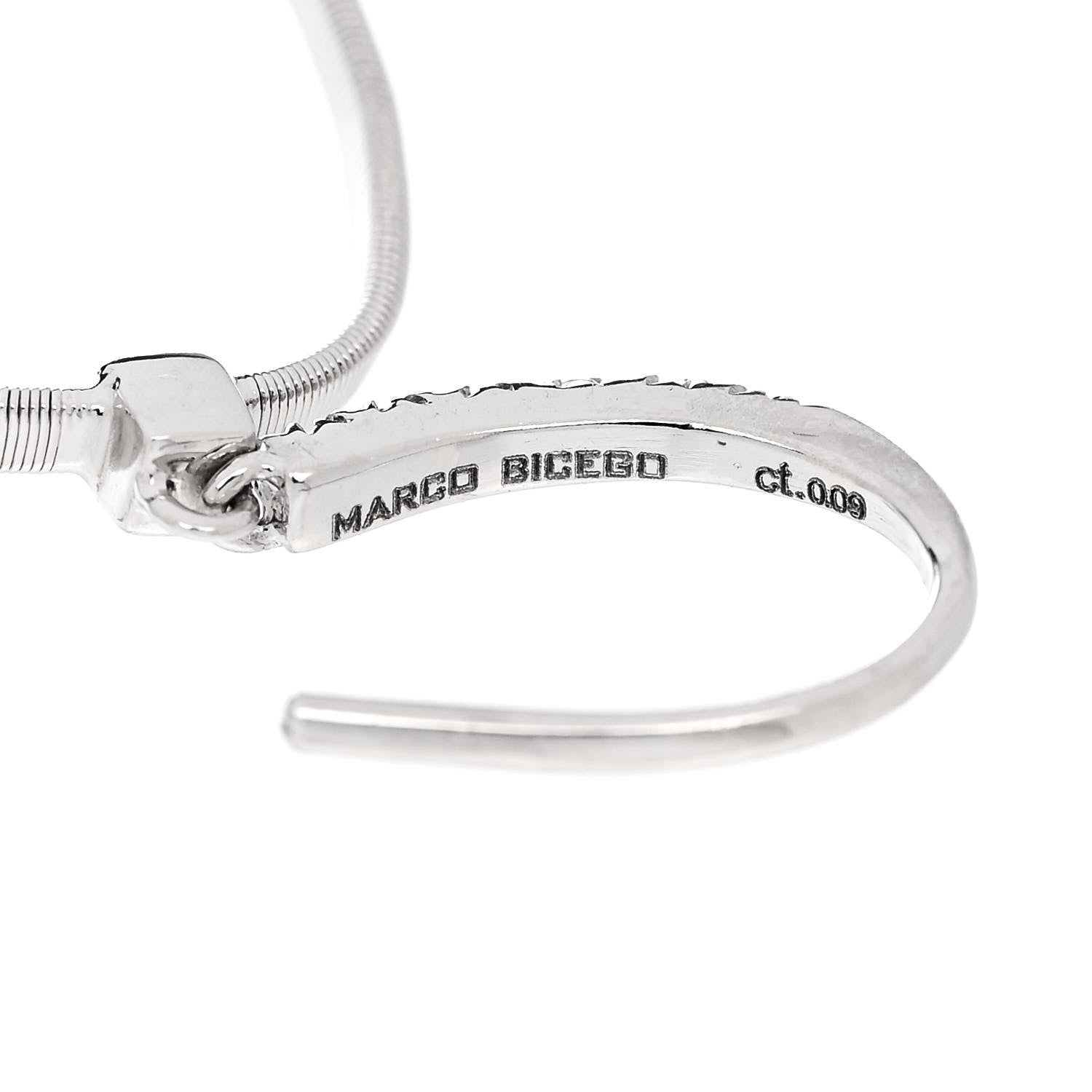 Marco Bicego 18K White Gold Diamond Marrakech Drop Earrings 4 of 4