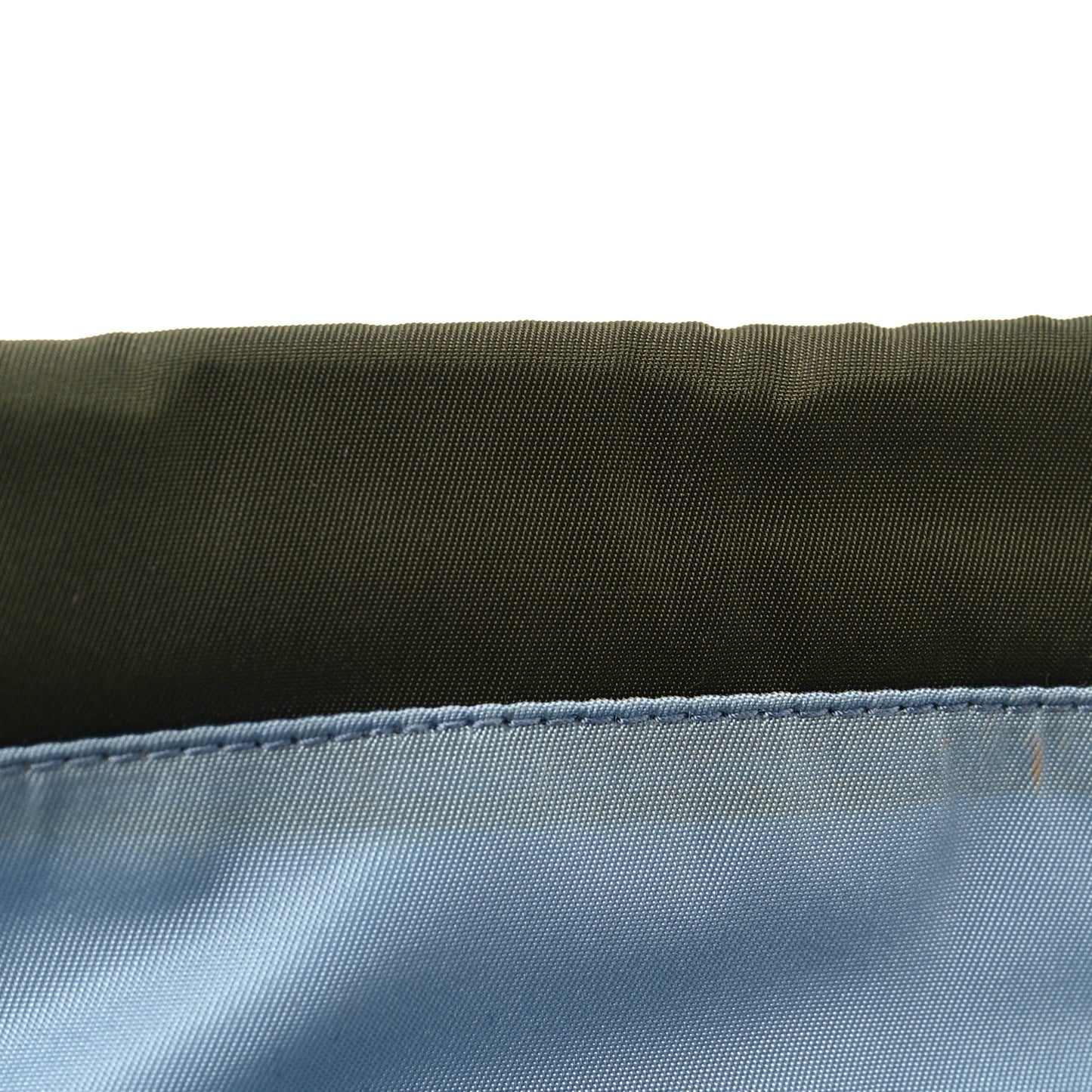 Tessuto Nylon Studded Mini Etiquette Flap Military Green