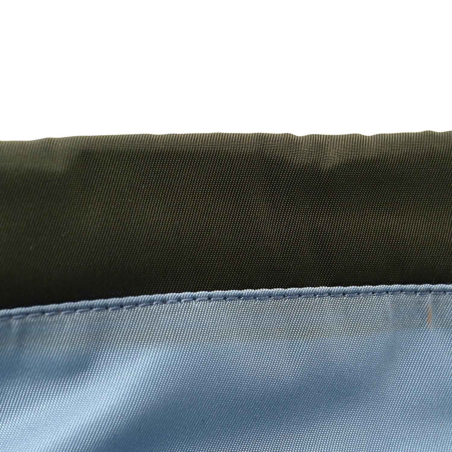 Prada Tessuto Nylon Studded Mini Etiquette Flap Military Green 9 of 9