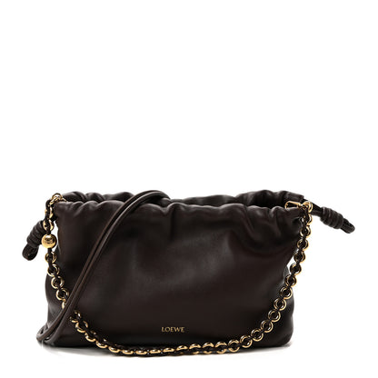 Loewe Mellow Nappa Medium Donut Chain Flamenco Knot Clutch Dark Burgundy 1 of 11