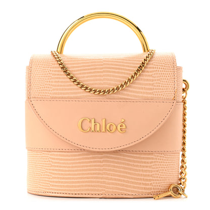 Chloe Calfskin Lizard Embossed Small Aby Lock Delicate Pink 1 of 10