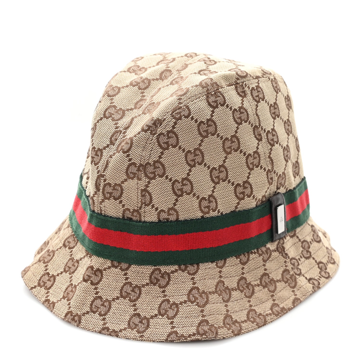 Gucci Monogram Web Bucket Hat M Brown 1 of 11