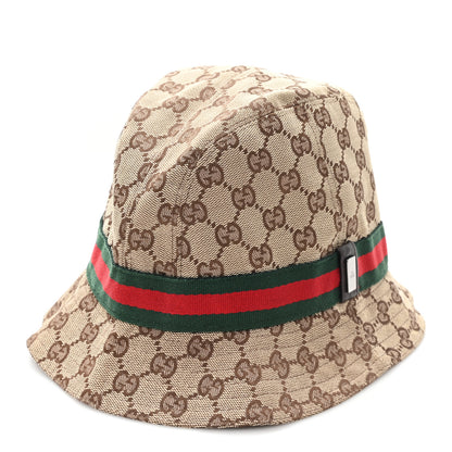 Gucci Monogram Web Bucket Hat M Brown 1 of 11