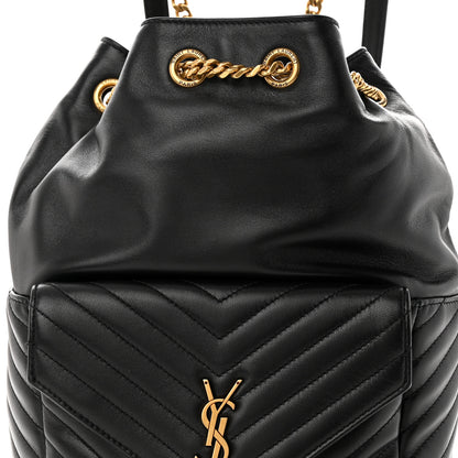 Saint Laurent Lambskin Matelasse Monogram Joe Backpack Black 8 of 11