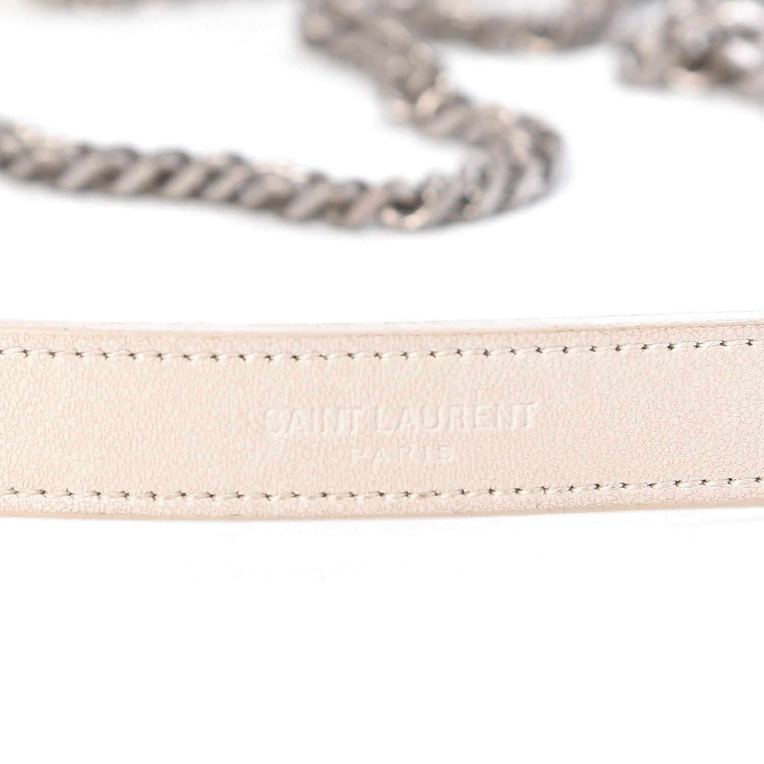 Saint Laurent Sheepskin Matelasse Monogram Classic Baby Chain Bag White 9 of 21