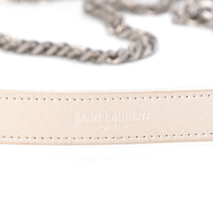 Saint Laurent Sheepskin Matelasse Monogram Classic Baby Chain Bag White 9 of 21