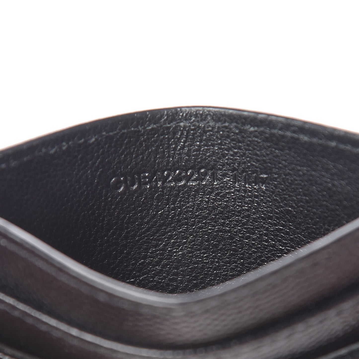 Grain De Poudre Matelasse Chevron Monogram Credit Card Case Black