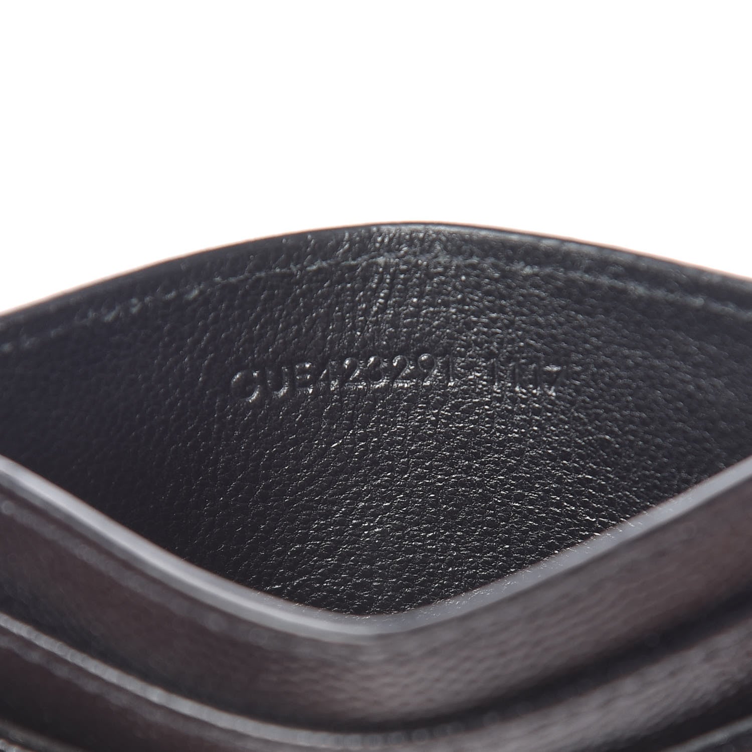 Saint Laurent Grain De Poudre Matelasse Chevron Monogram Credit Card Case Black 7 of 10