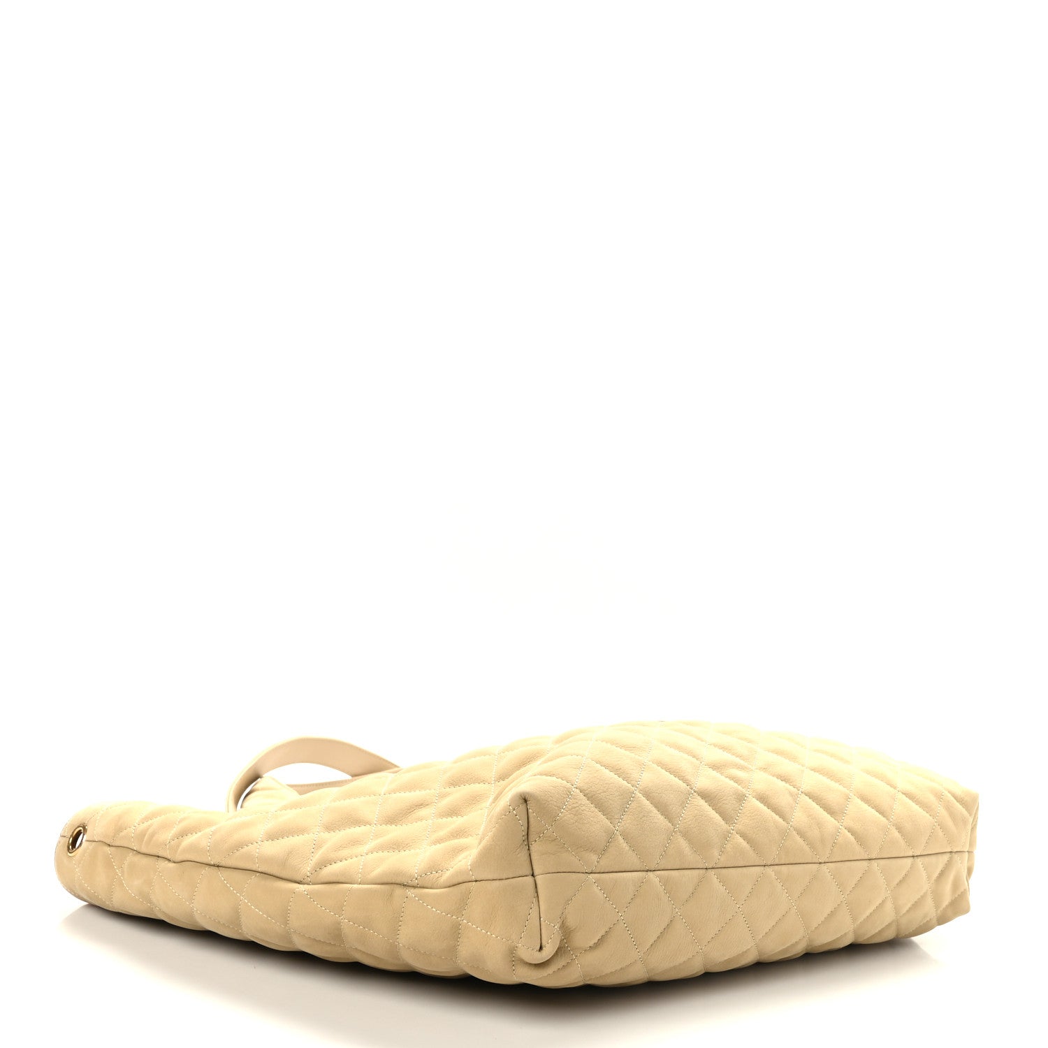Saint Laurent Nubuck Suede Quilted Maxi Icare Shopping Tote Beige 5 of 10