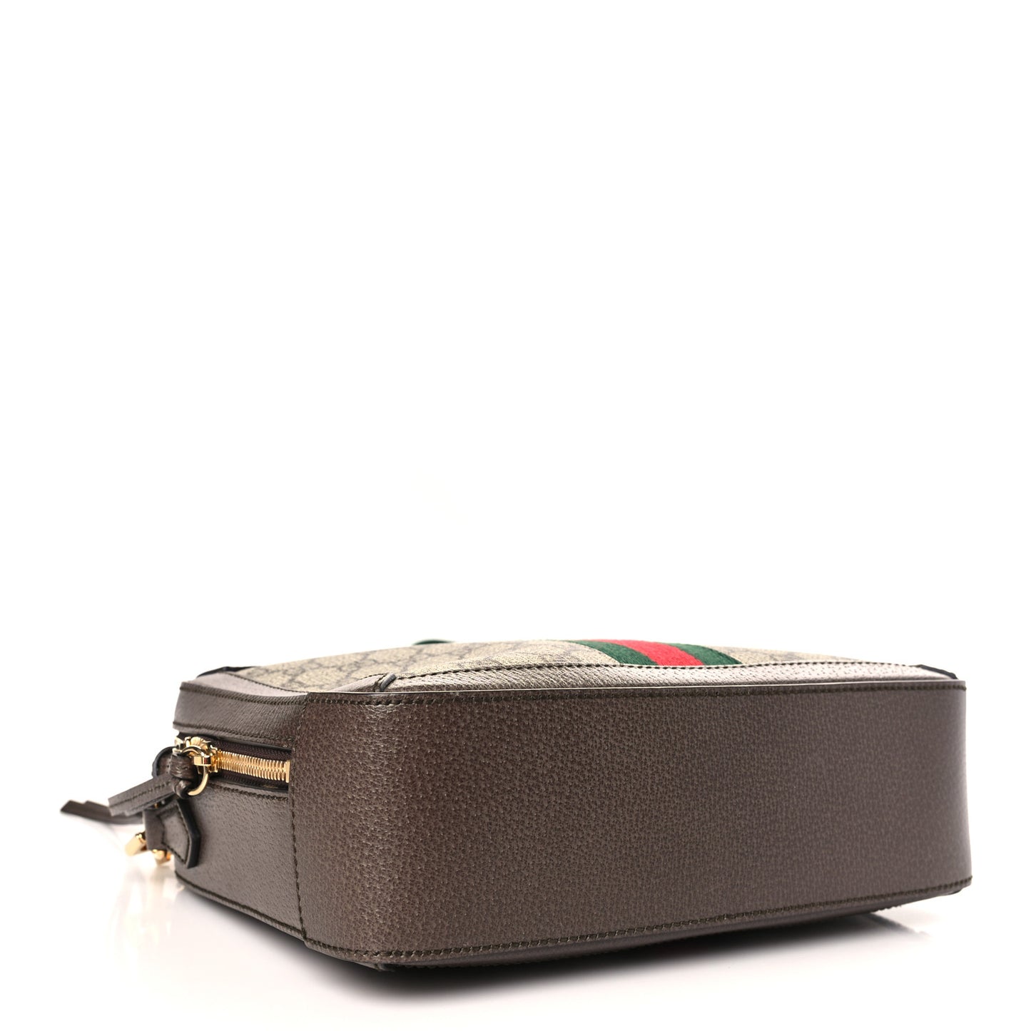 GG Supreme Monogram Web Small Ophidia Top Handle Shoulder Bag Brown