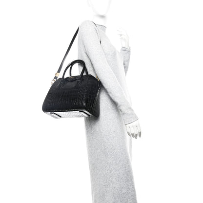 Givenchy Calfskin Crocodile Embossed Small Antigona Black 2 of 10