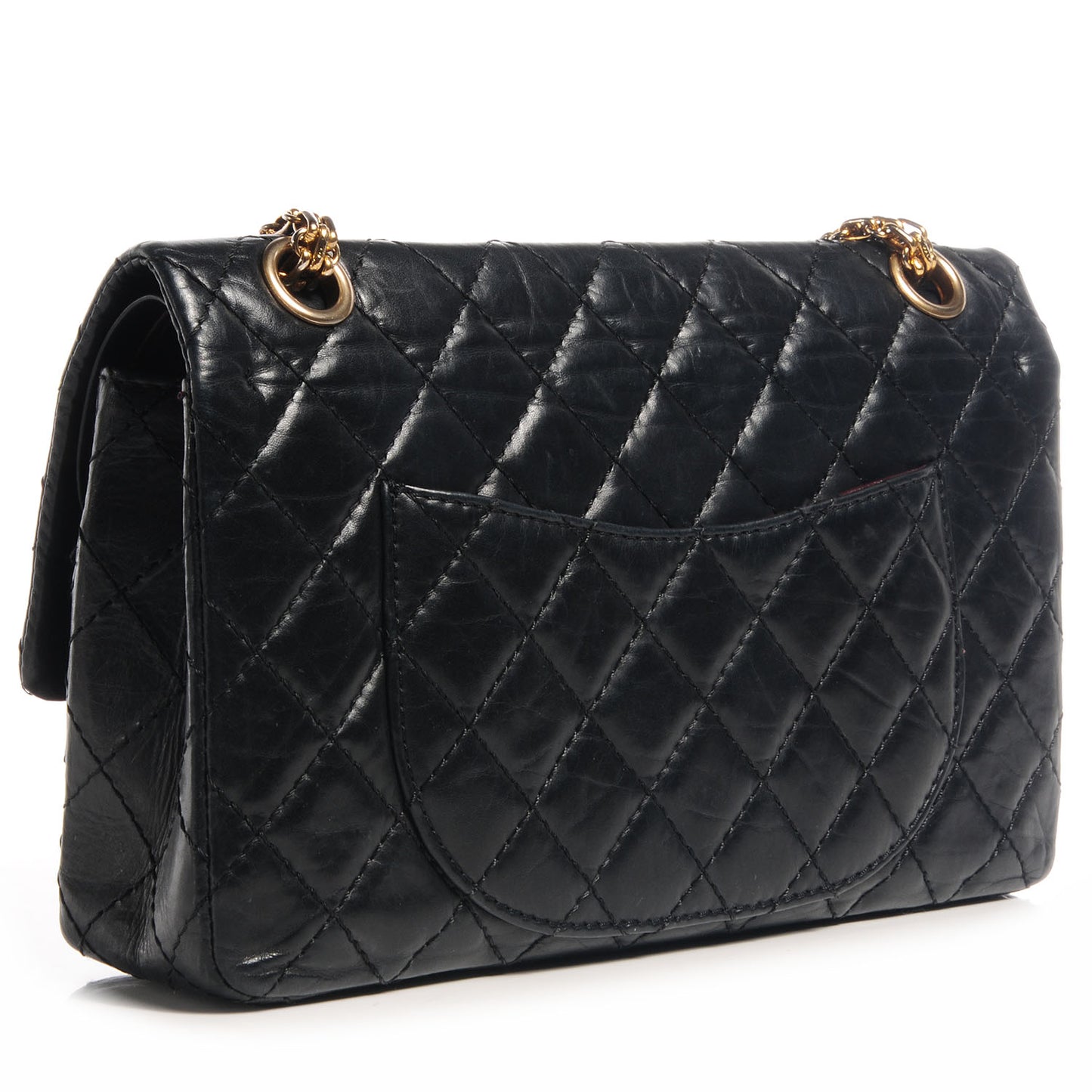 Aged Calfskin 50th Anniversary 2.55 Reissue 225 Flap Black