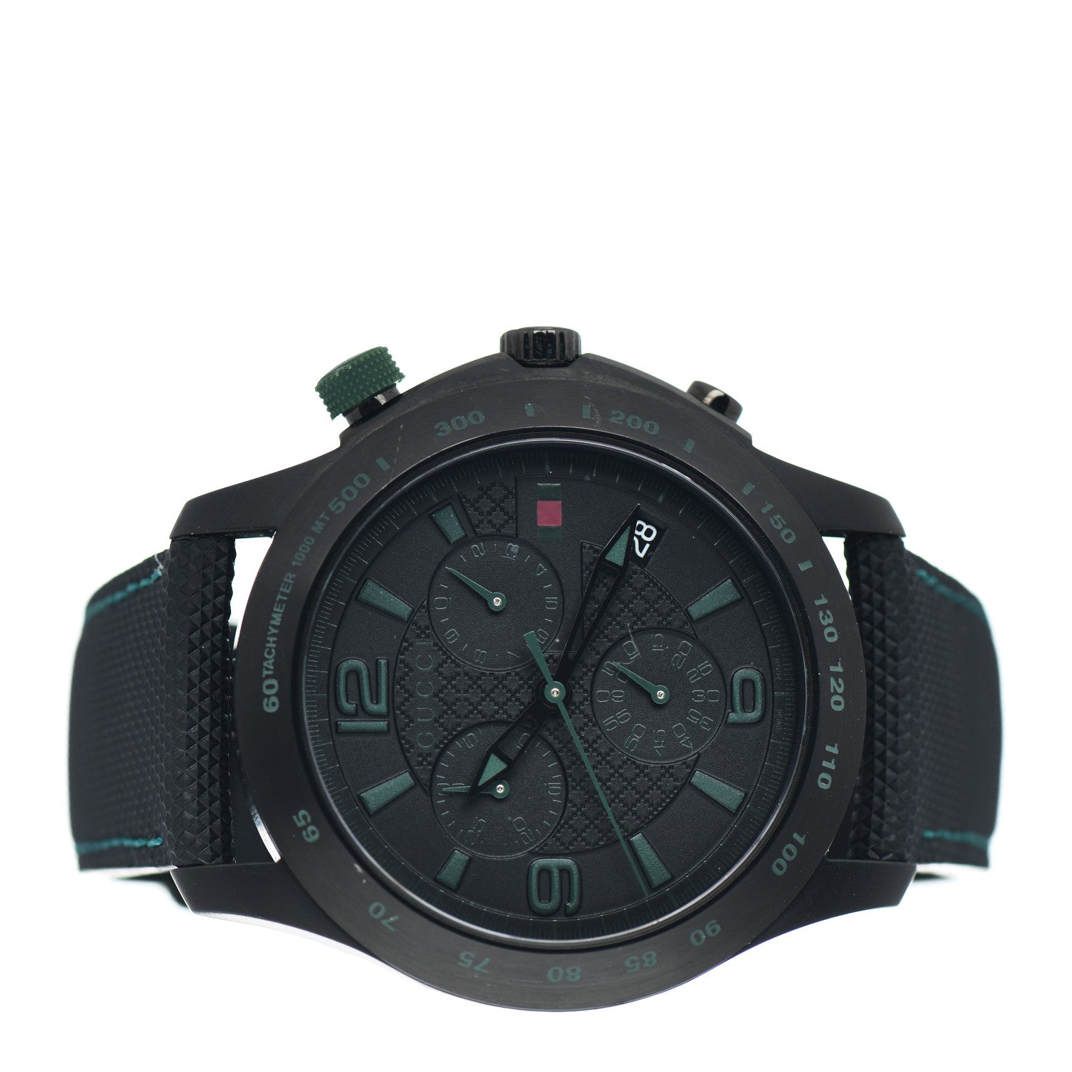 Gucci PVD Stainless Steel Nylon 45mm G-Timeless Chronograph Quartz Watch Black 2 of 5
