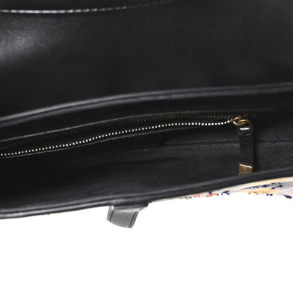 Christian Dior Calfskin Embroidered Kaleidiorscopic Saddle Bag Multicolor 4 of 9