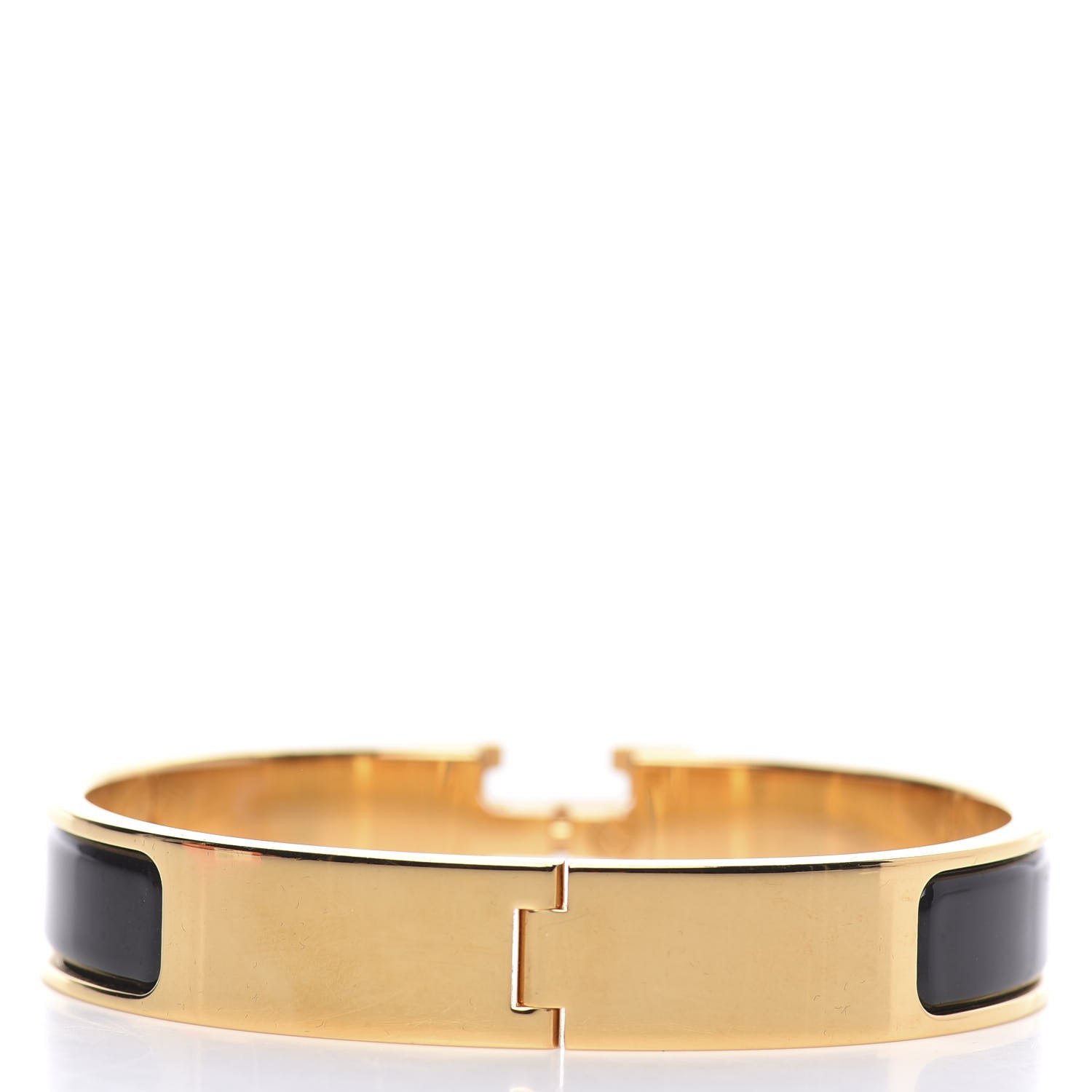Hermes Enamel Narrow Clic Clac H Bracelet GM Black 3 of 5