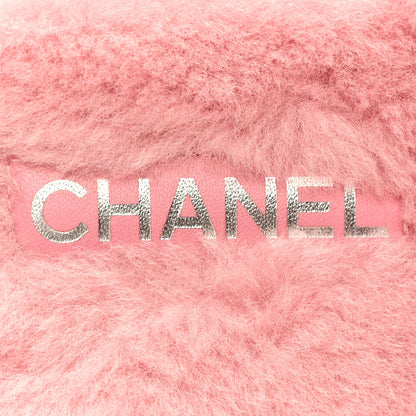 Chanel Shearling CC Flat Mules 38 Pink 7 of 8
