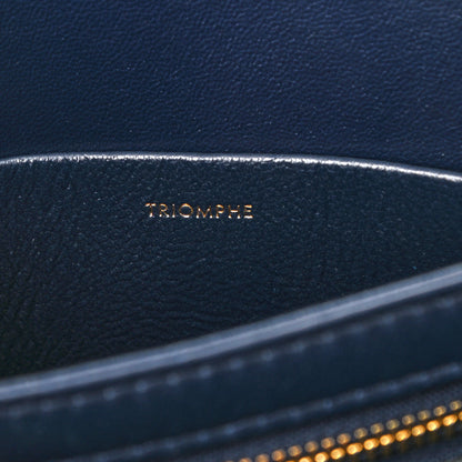 Celine Shiny Calfskin Small Triomphe Dark Blue 7 of 10
