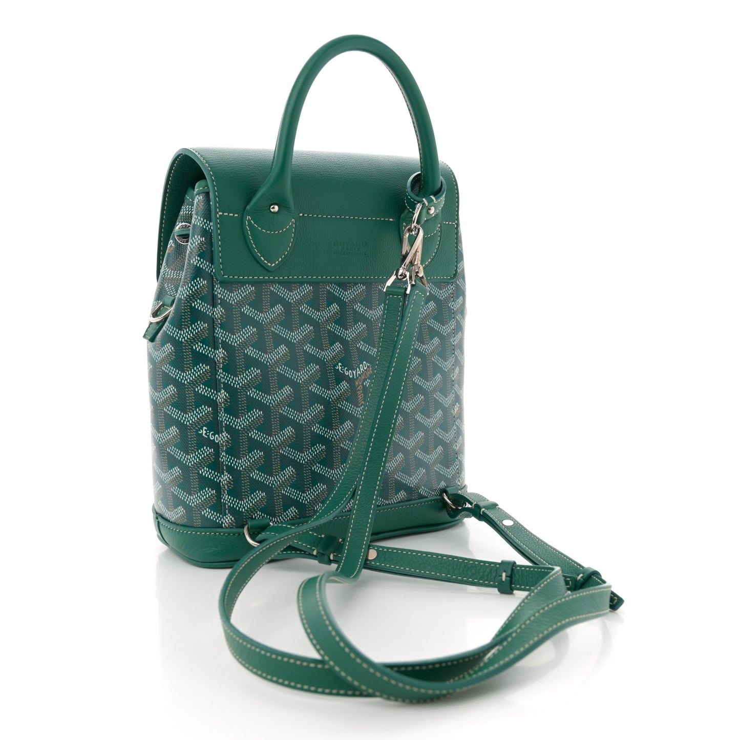 Goyardine Calfskin Mini Alpin Backpack Green