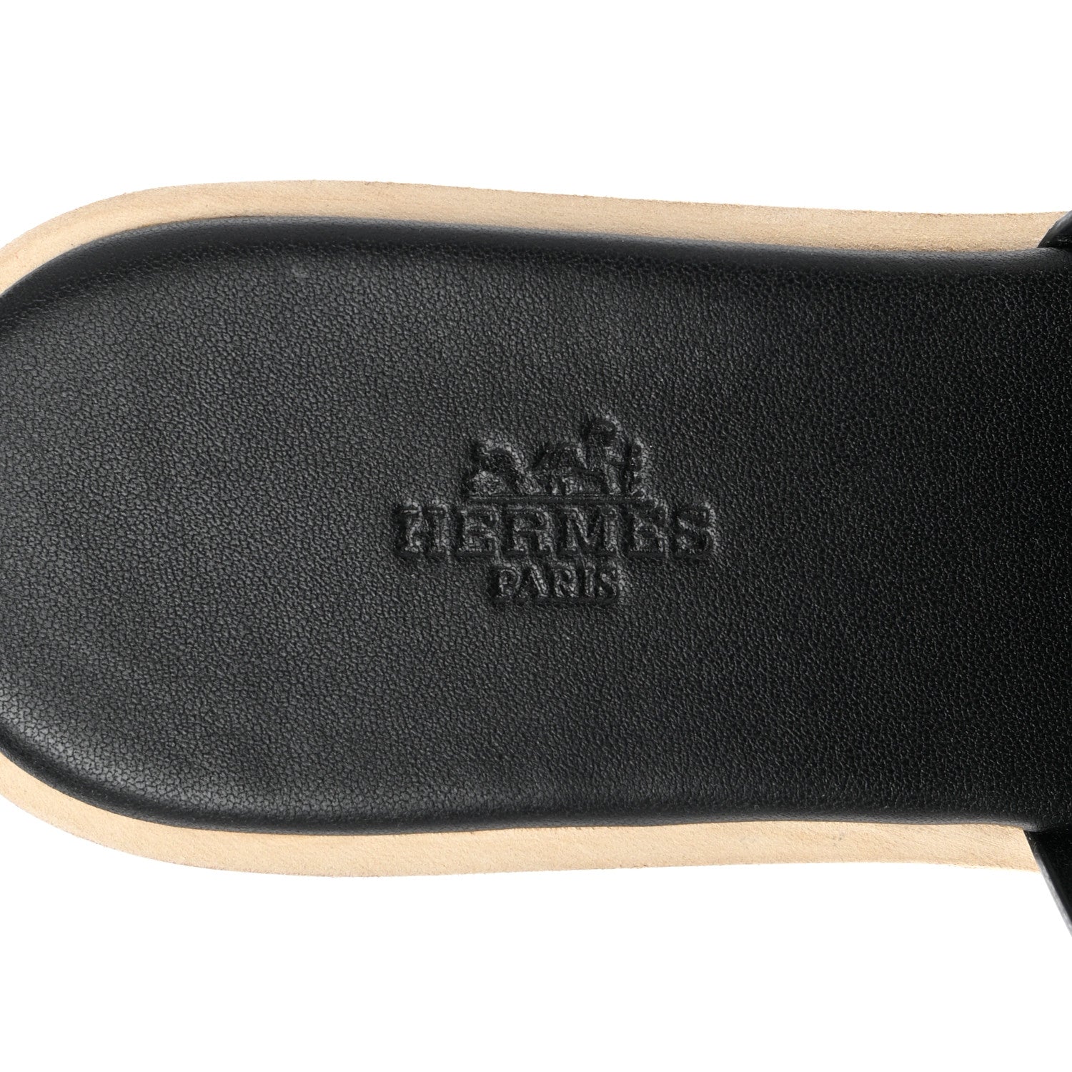 Hermes Calfskin Cork Eze 30 Sandals 39 Black 7 of 9