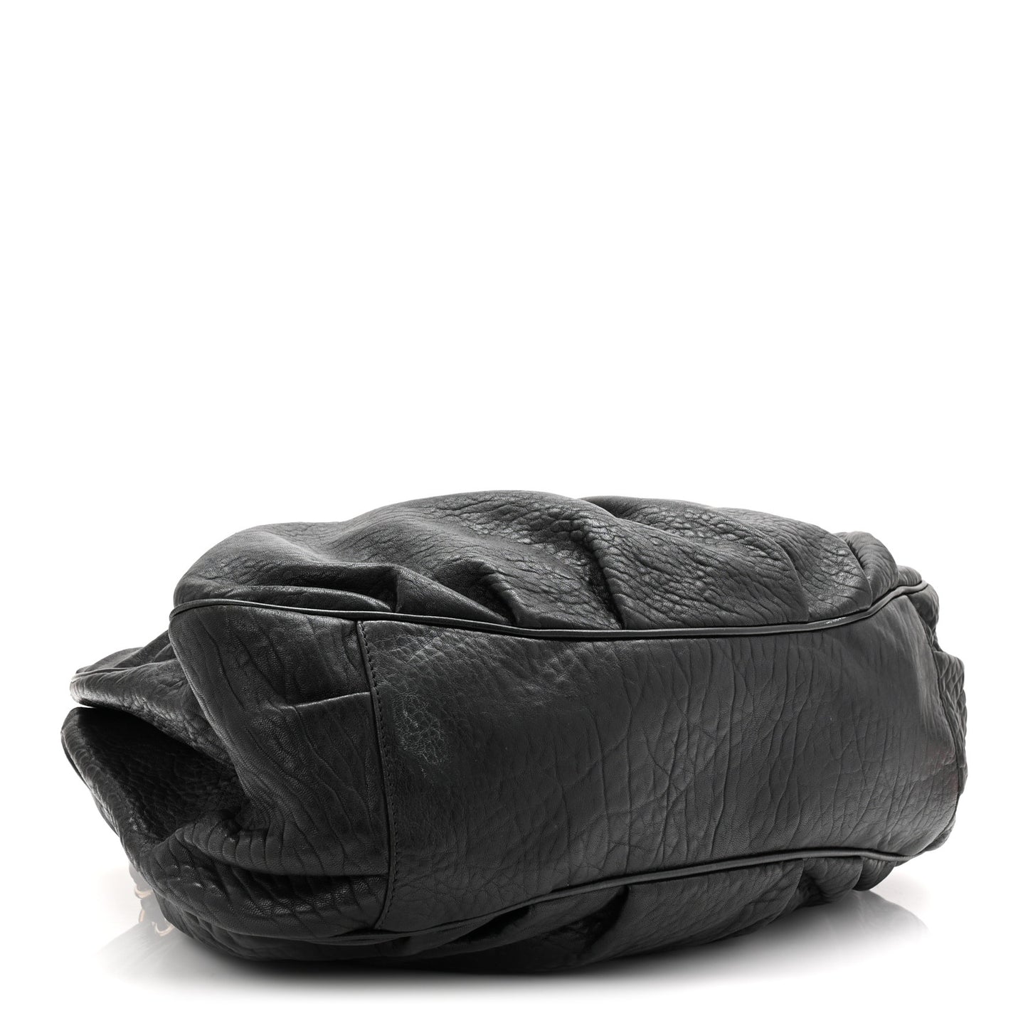 Crinkled Lambskin Mia Tote Black