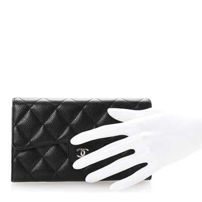 Chanel Caviar Quilted Large Flap Wallet Black 2 of 8