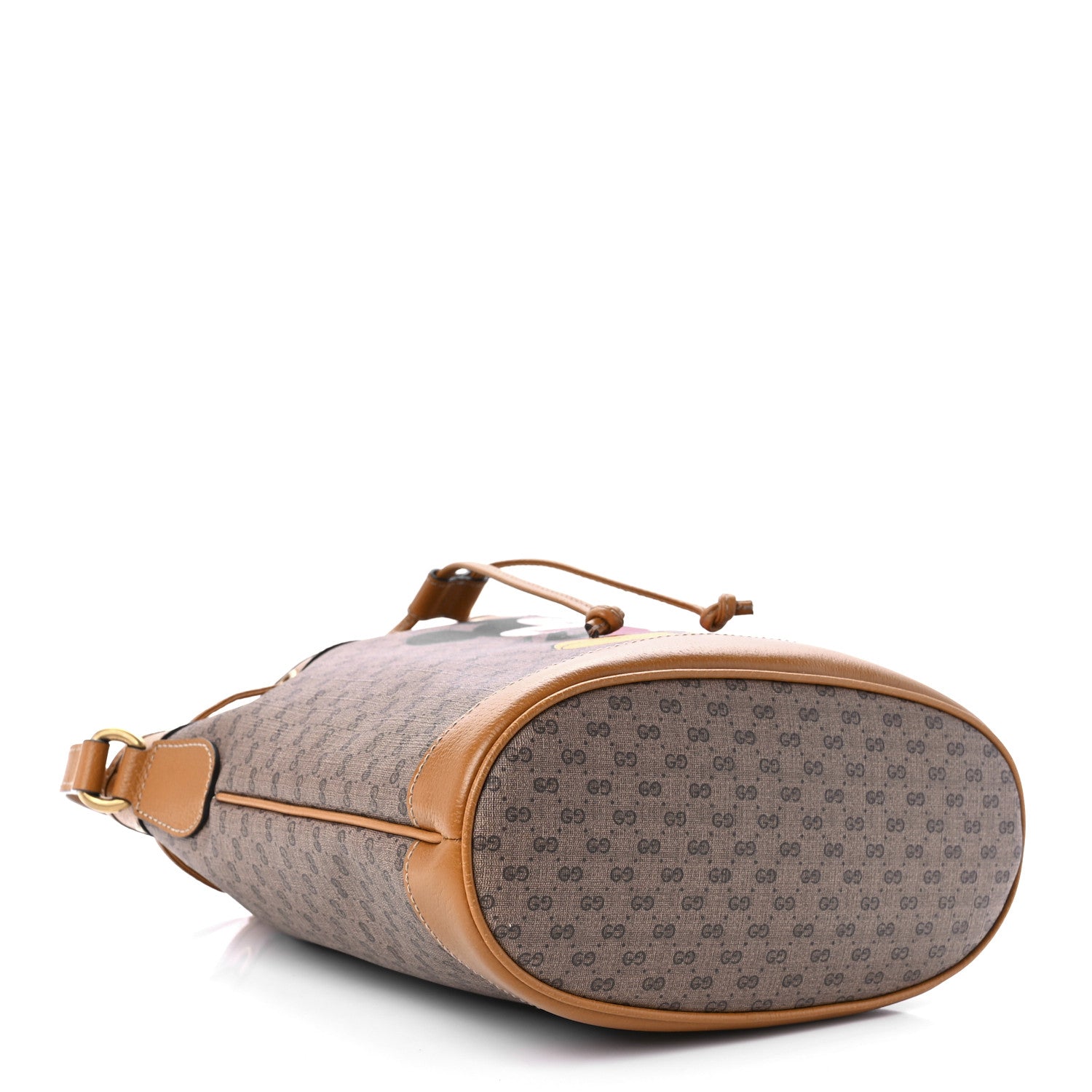 Gucci X DISNEY Mini Vintage GG Supreme Monogram Bucket Bag Beige Vintage Sun Oil 4 of 11