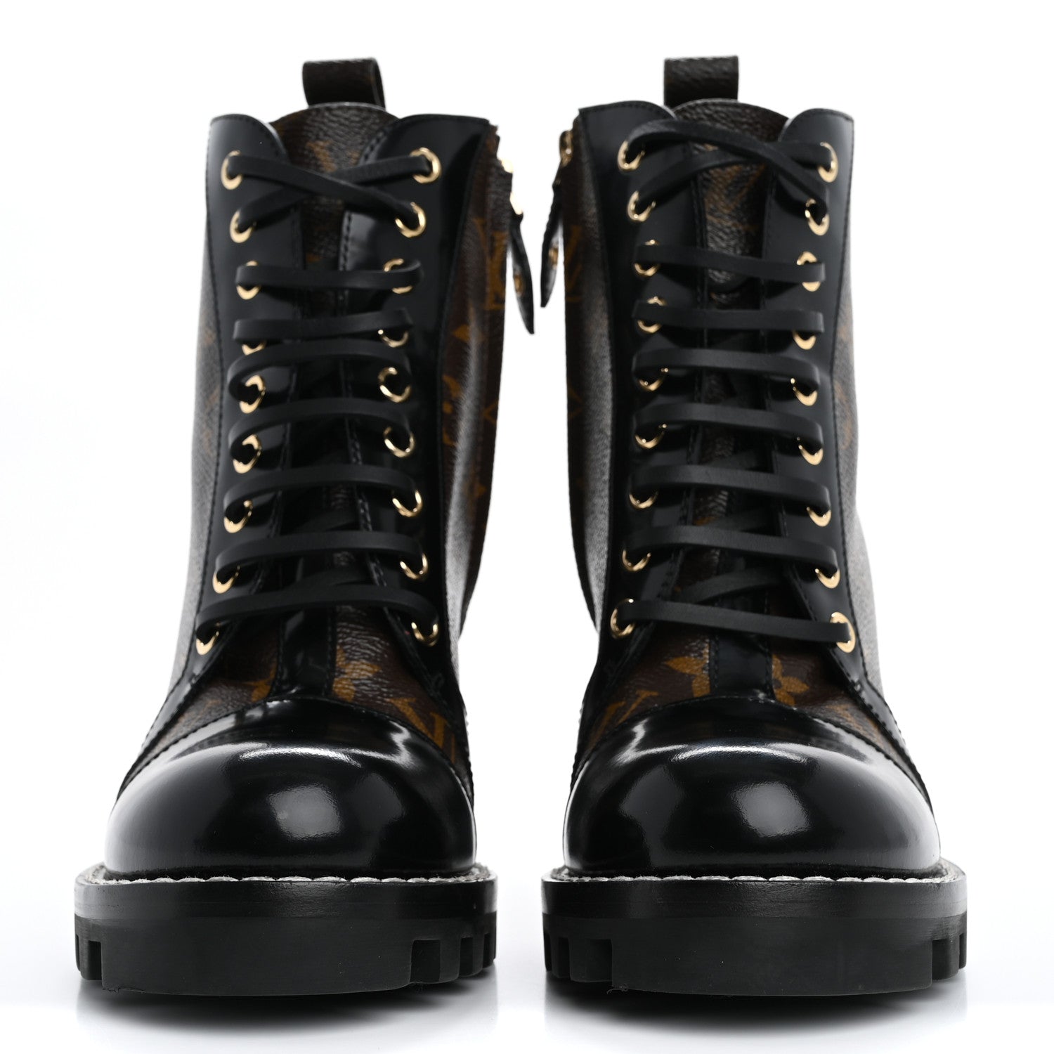 Louis Vuitton Patent Calfskin Monogram Star Trail Ankle Boots 37.5 Black 3 of 14