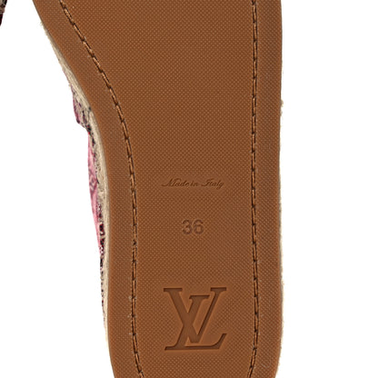Louis Vuitton Jacquard Since 1854 Starboard Espadrille Flats 36 Bordeaux 6 of 10