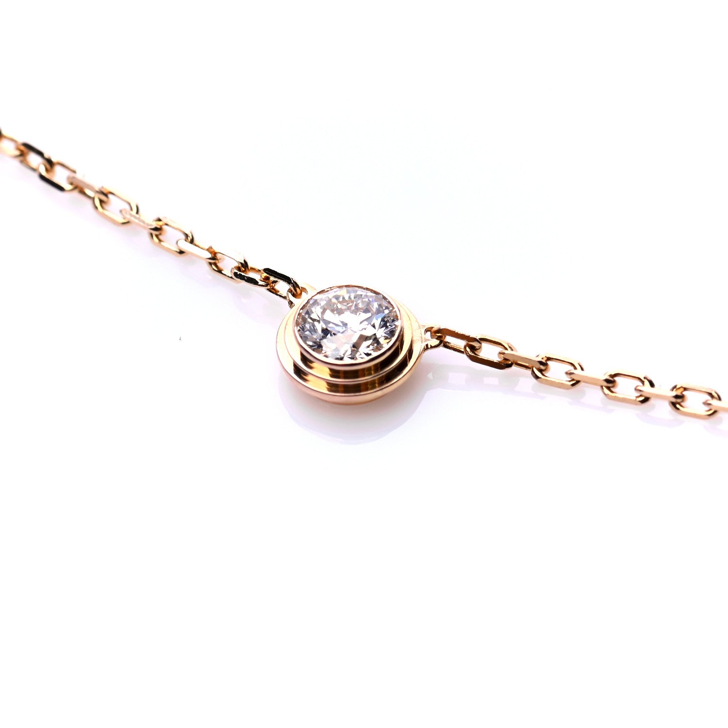 Cartier 18K Pink Gold Diamond LM D'Amour Pendant Necklace 4 of 6