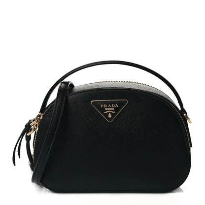 Prada Saffiano Lux Odette Crossbody Black 1 of 10