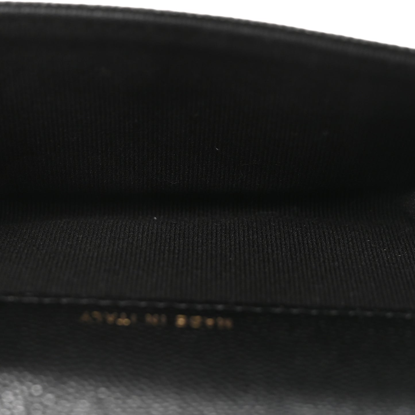 Caviar Quilted CC Flap Card Holder Black