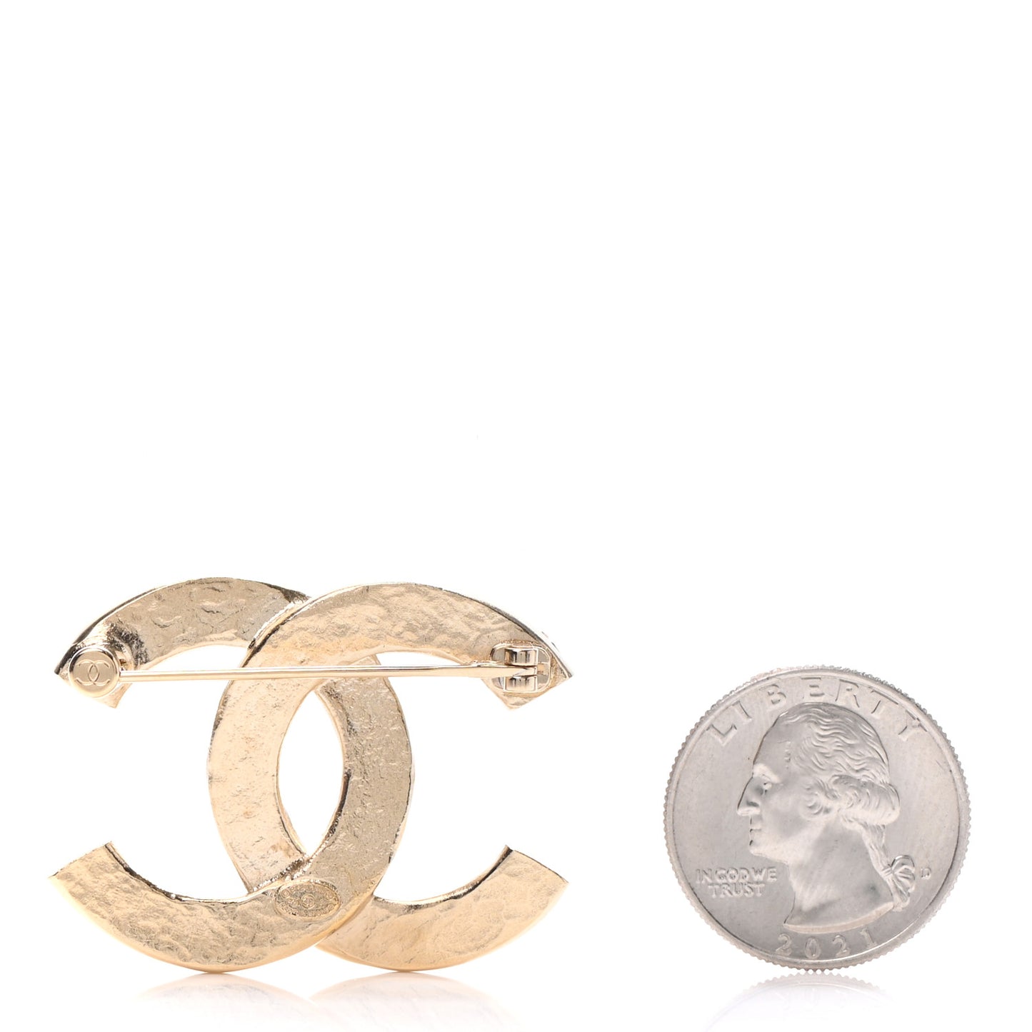 CC Logo Brooch Gold