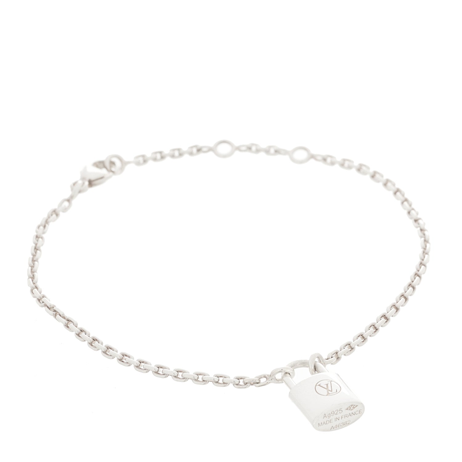 Louis Vuitton Sterling Silver Lockit Bracelet 1 of 3