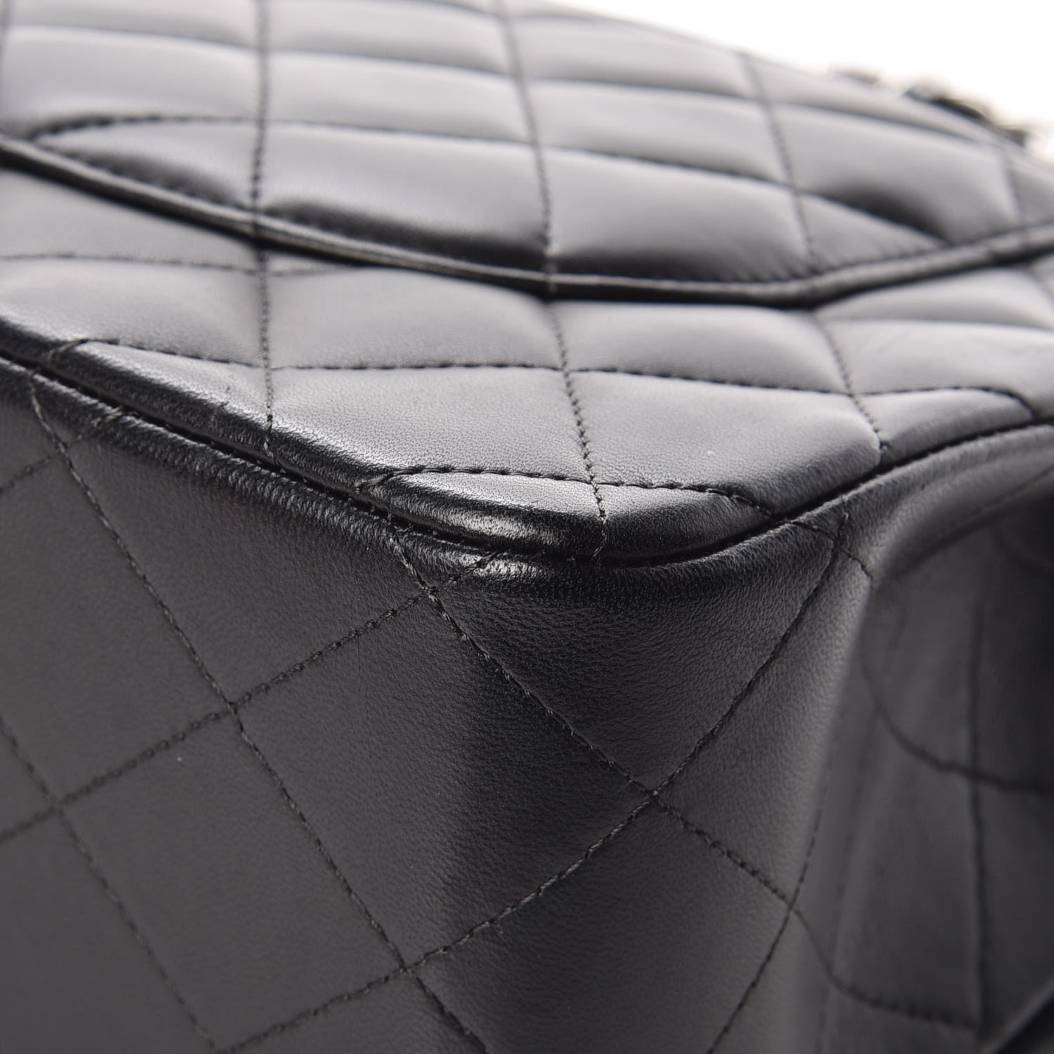Chanel Lambskin Quilted Jumbo Double Flap Black 12 of 13