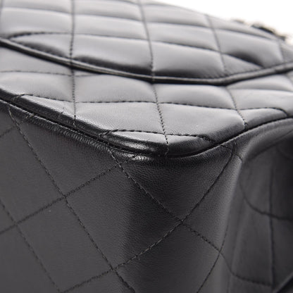 Chanel Lambskin Quilted Jumbo Double Flap Black 12 of 13