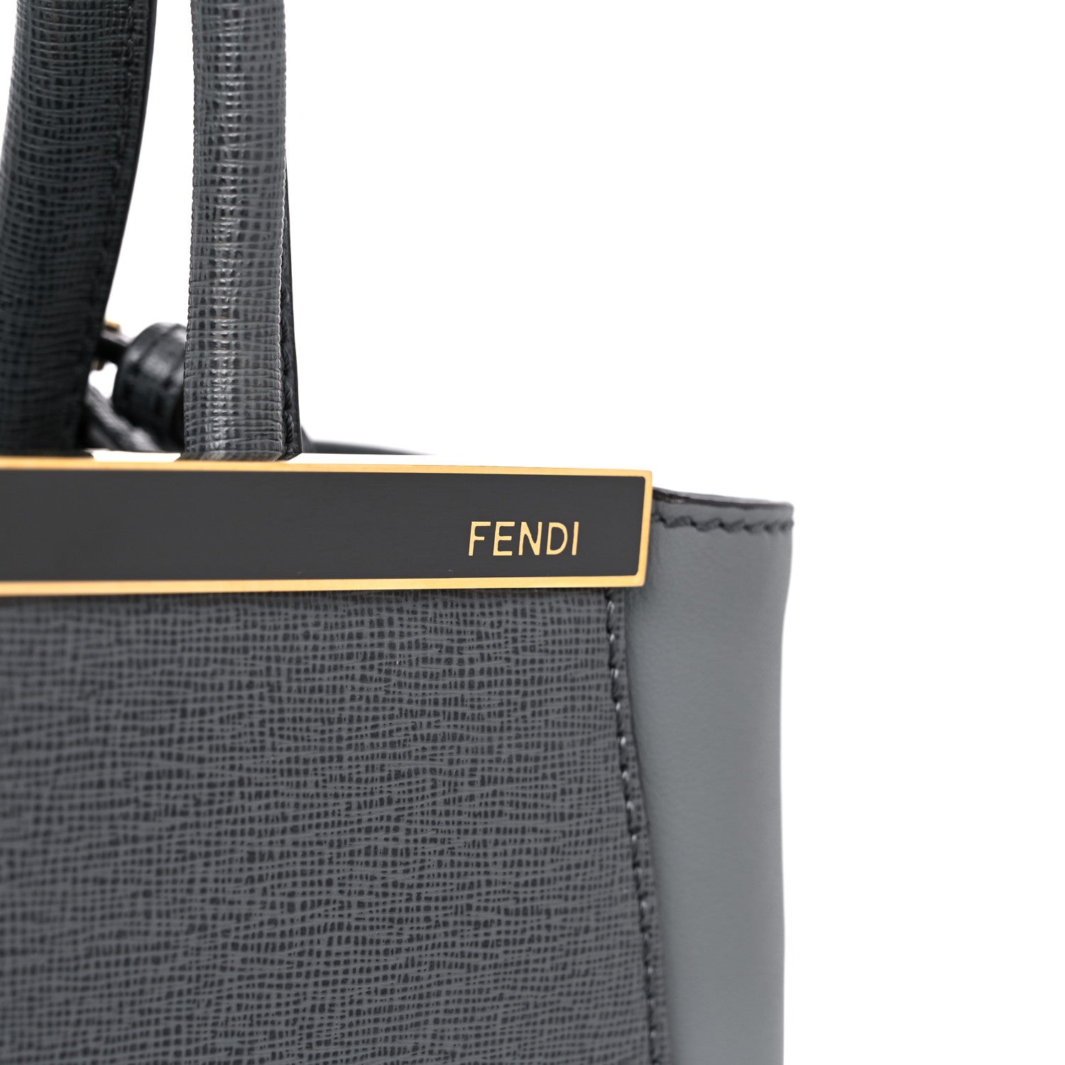 Fendi Vitello Elite Petite 2Jours Tote Grigio Grigio Chiaro 11 of 11