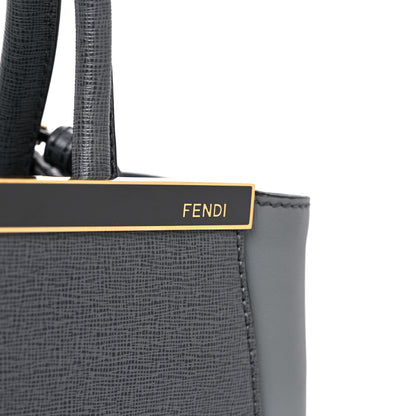 Fendi Vitello Elite Petite 2Jours Tote Grigio Grigio Chiaro 11 of 11