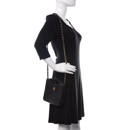 Chanel Lambskin Quilted CC Shoulder Bag Black 2 of 12