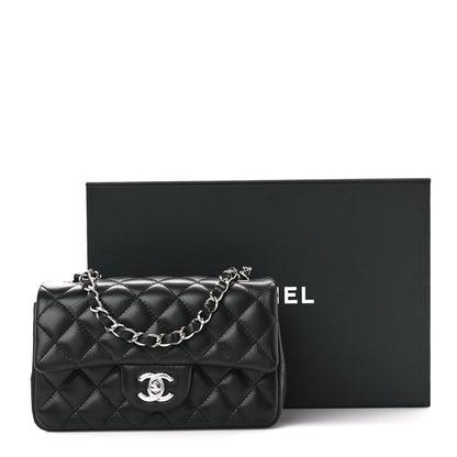 Chanel Lambskin Quilted Mini Rectangular Flap Black 12 of 12
